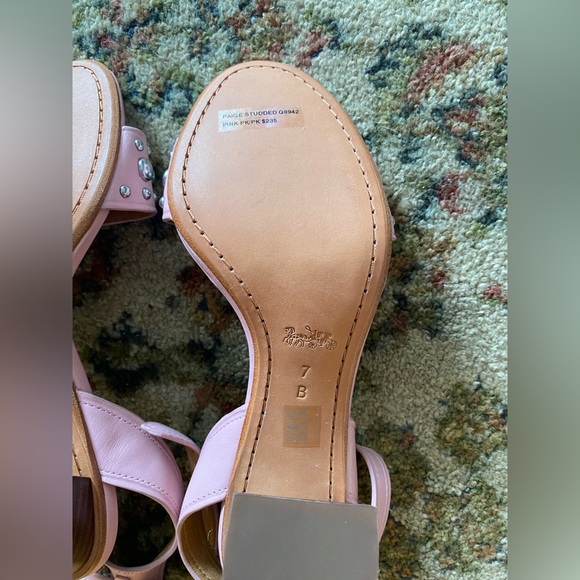 Coach Pink Paige Studded Sandal Heel size 7 - NWOT - Picture 13 of 15